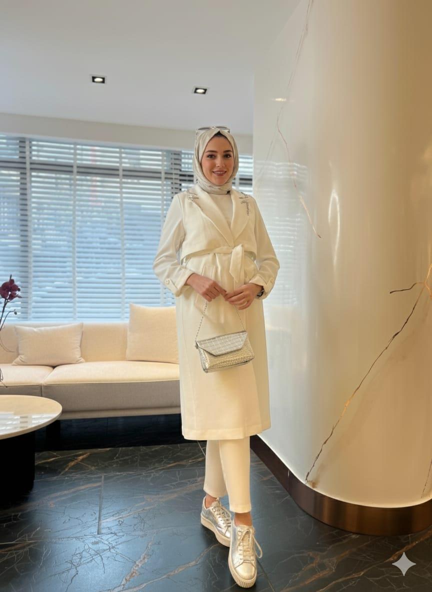 TAŞ İŞLEMELİ ASTARSIZ CUPRA TRENCH