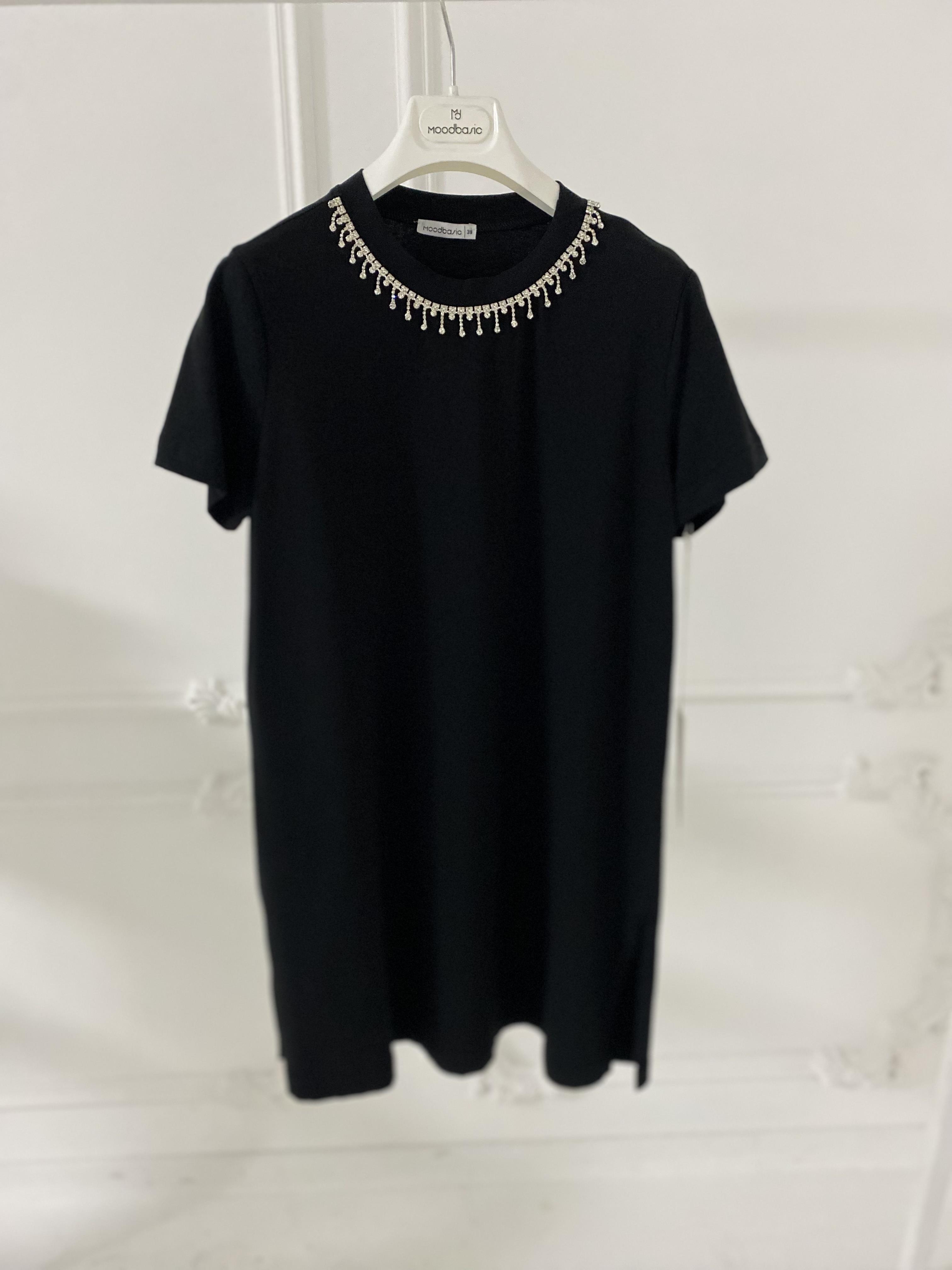 TAŞLI ŞERİTLİ T-SHIRT