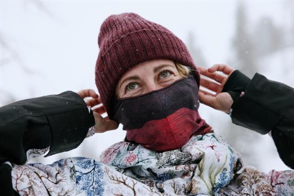 BUFF® ECOSTRETCH BALACLAVA LISE MAROON MASKE