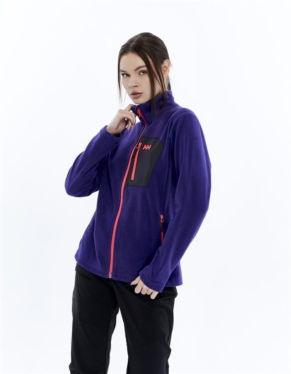 HELLY HANSEN W BLOCK FULLZIP POLAR MONT
