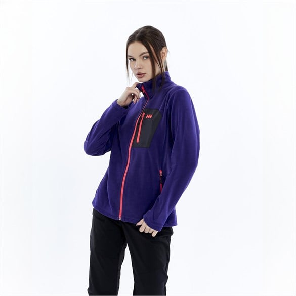 HELLY HANSEN W BLOCK FULLZIP POLAR MONT