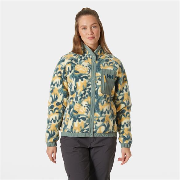 HELLY HANSEN W IMPERIAL PRINTED PILE SNAP MONT