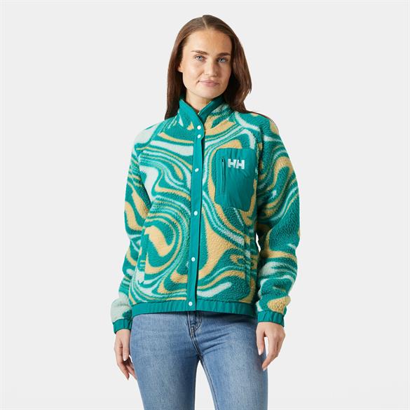 HELLY HANSEN W IMPERIAL PRINTED PILE SNAP MONT