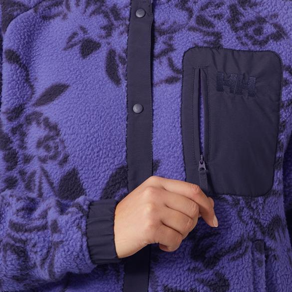 HELLY HANSEN W IMPERIAL PRINTED PILE SNAP MONT