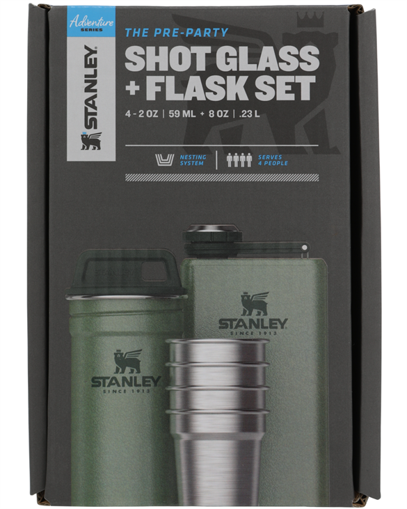 STANLEY The Pre-Party Shot Glass + Flask Set