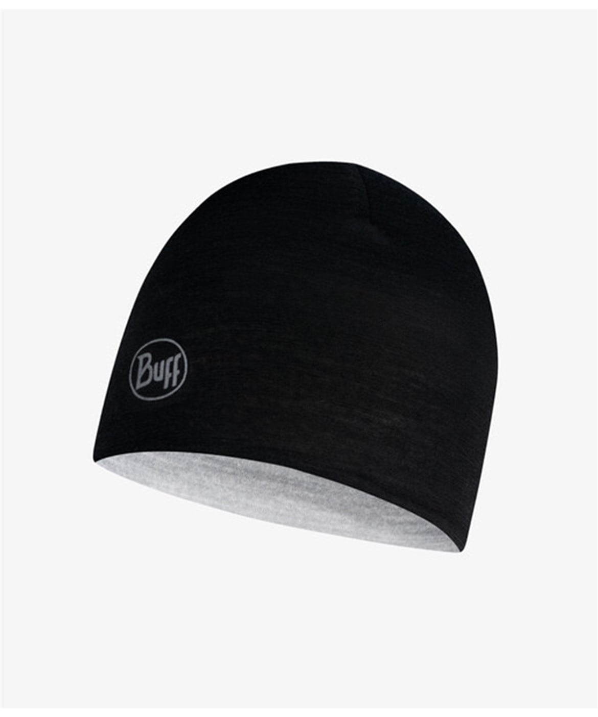 BUFF MERINO LIGHTWEIGHT BEANIE BLACK - GREY