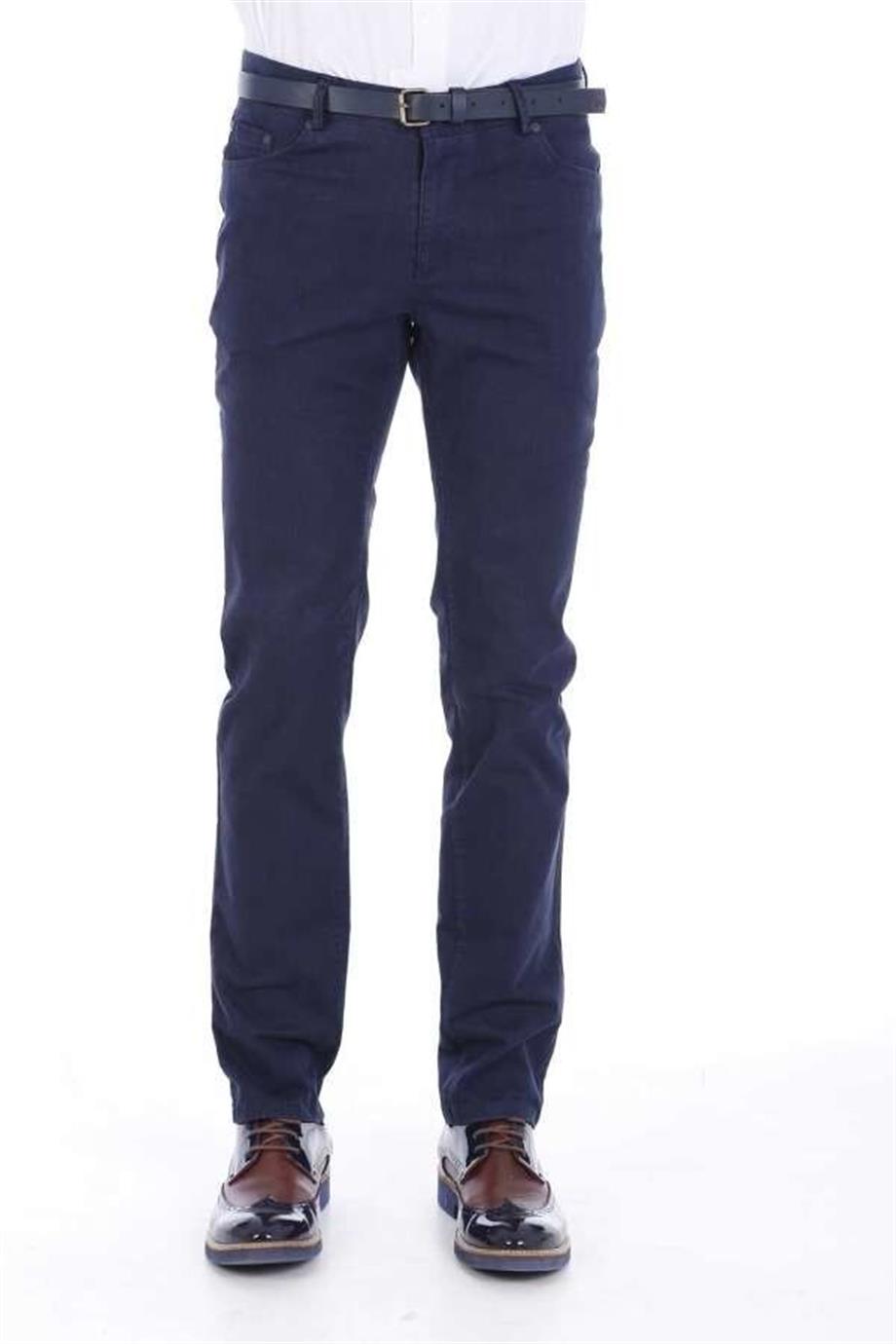 5 Cepli Lacivert Slimfit Pamuk Pantolon