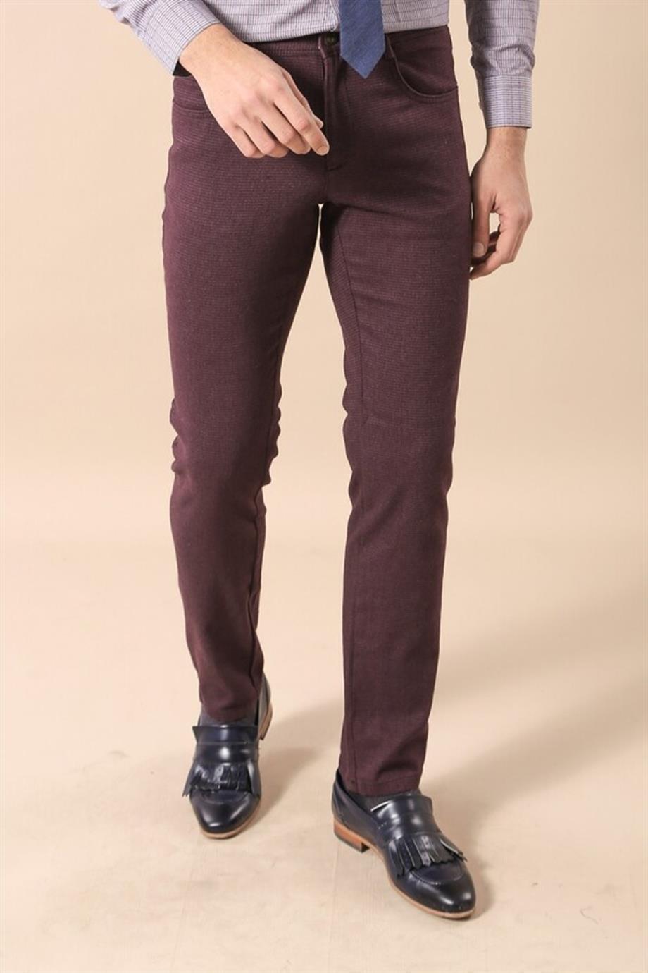 Dar Kesim Bordo Pantolon | Wessi