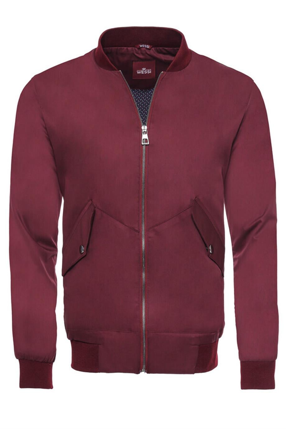 Bordo Cep Detaylı Bomber Mont