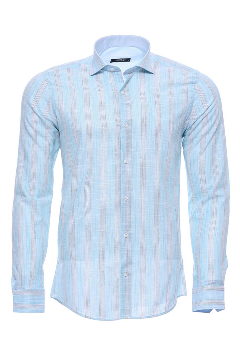 Ekose Desenli Yeşil Slim Fit Gömlek | Wessi