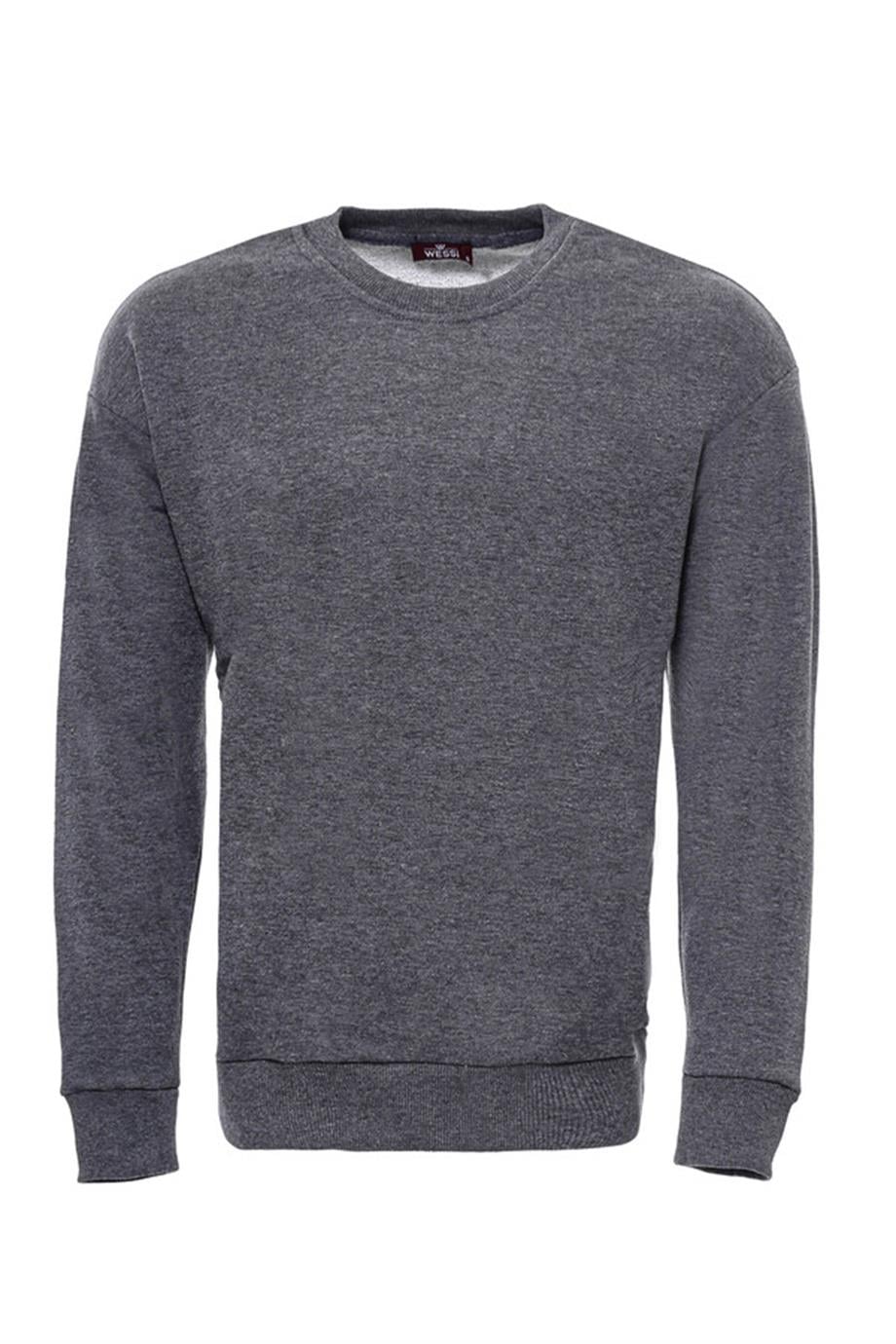 Füme Erkek Bisiklet Yaka Sweatshirt