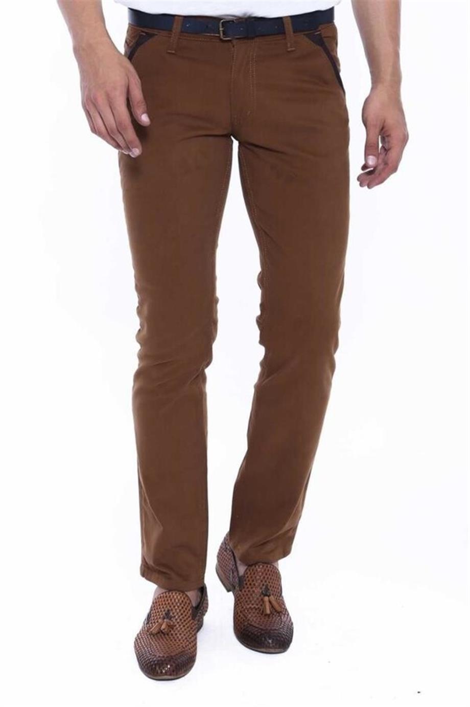 GABARDİN PANTOLON KAHVE