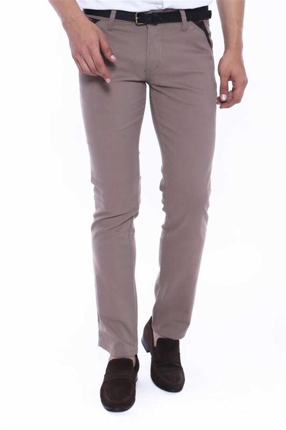 GABARDİN PANTOLON KAHVE
