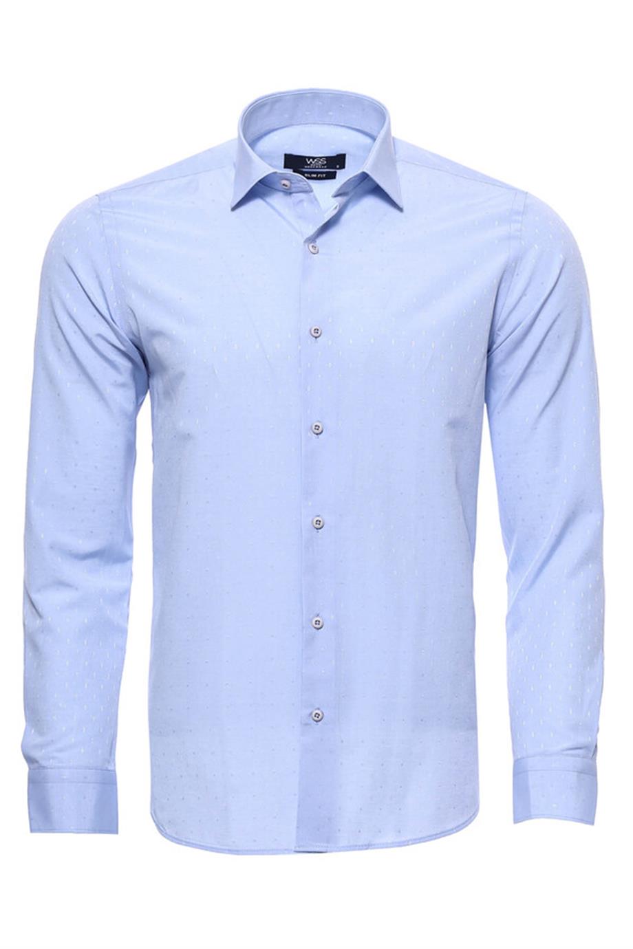 Mavi Desenli Slimfit Erkek Gömlek