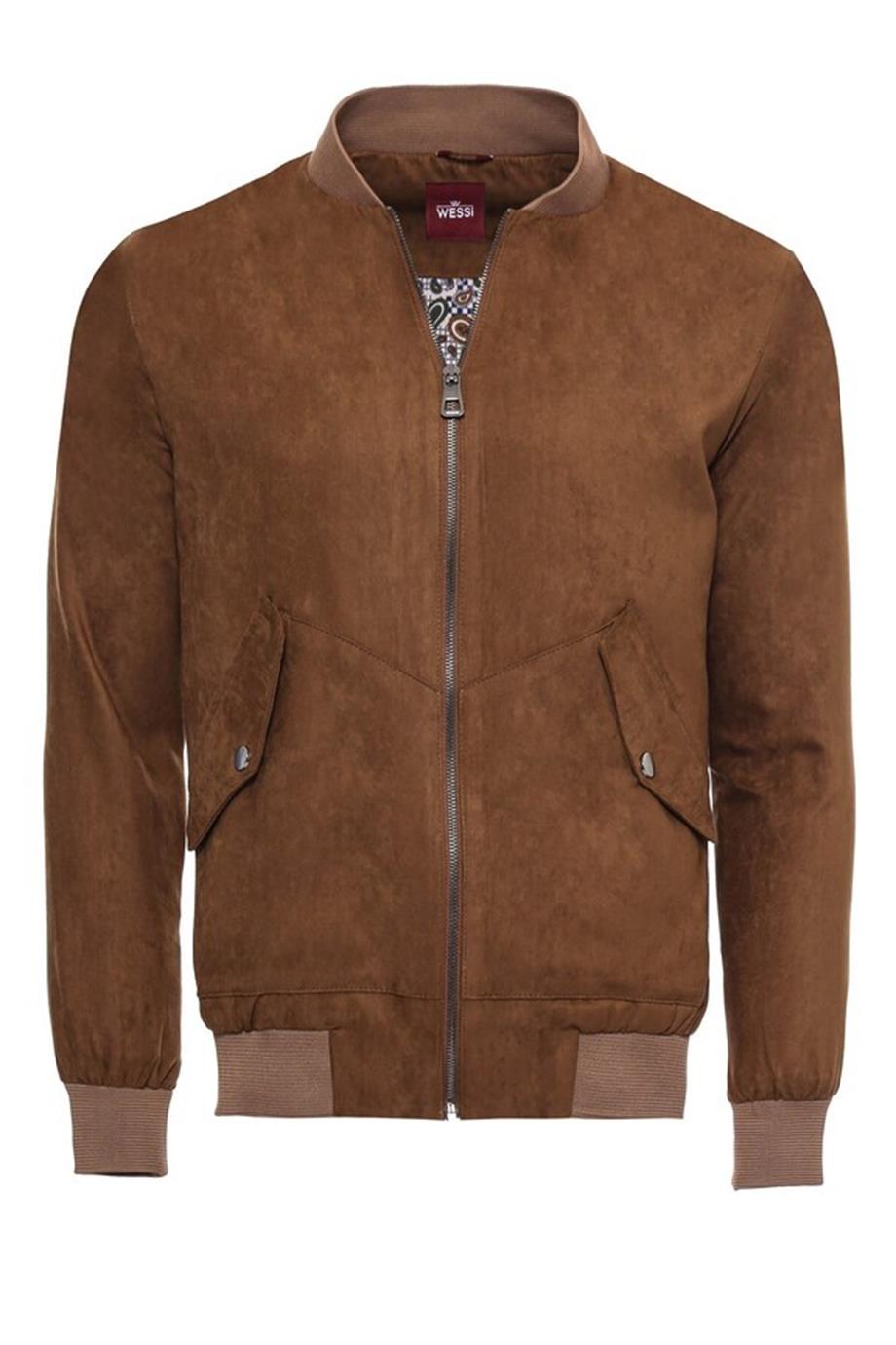 Taba Cepli Süet Bomber Mont