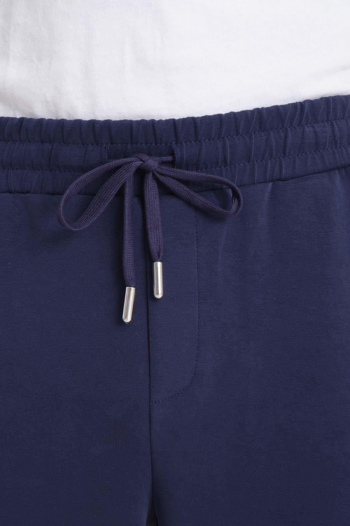 Scuba Modal Kumaş Relaxed Fit Erkek Eşofman Altı Pantolon - Lacivert · 3