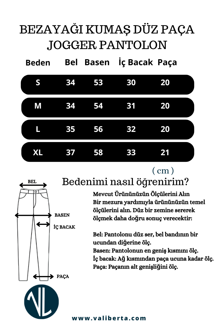 Bezayağı Kumaş Relax Fit Duble Paça Jogger Pantolon - Siyah · 7