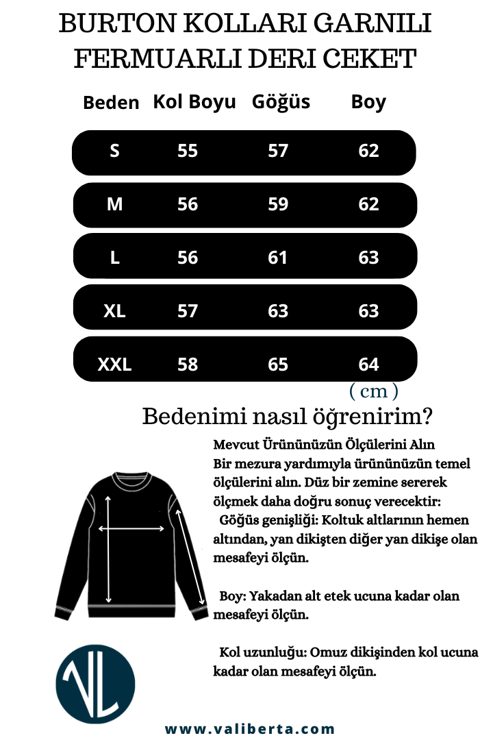 Burton Kolları Garnili Çıtçıtlı Fermuarlı Deri Görünümlü Erkek Ceket - Ekru Siyah · 7