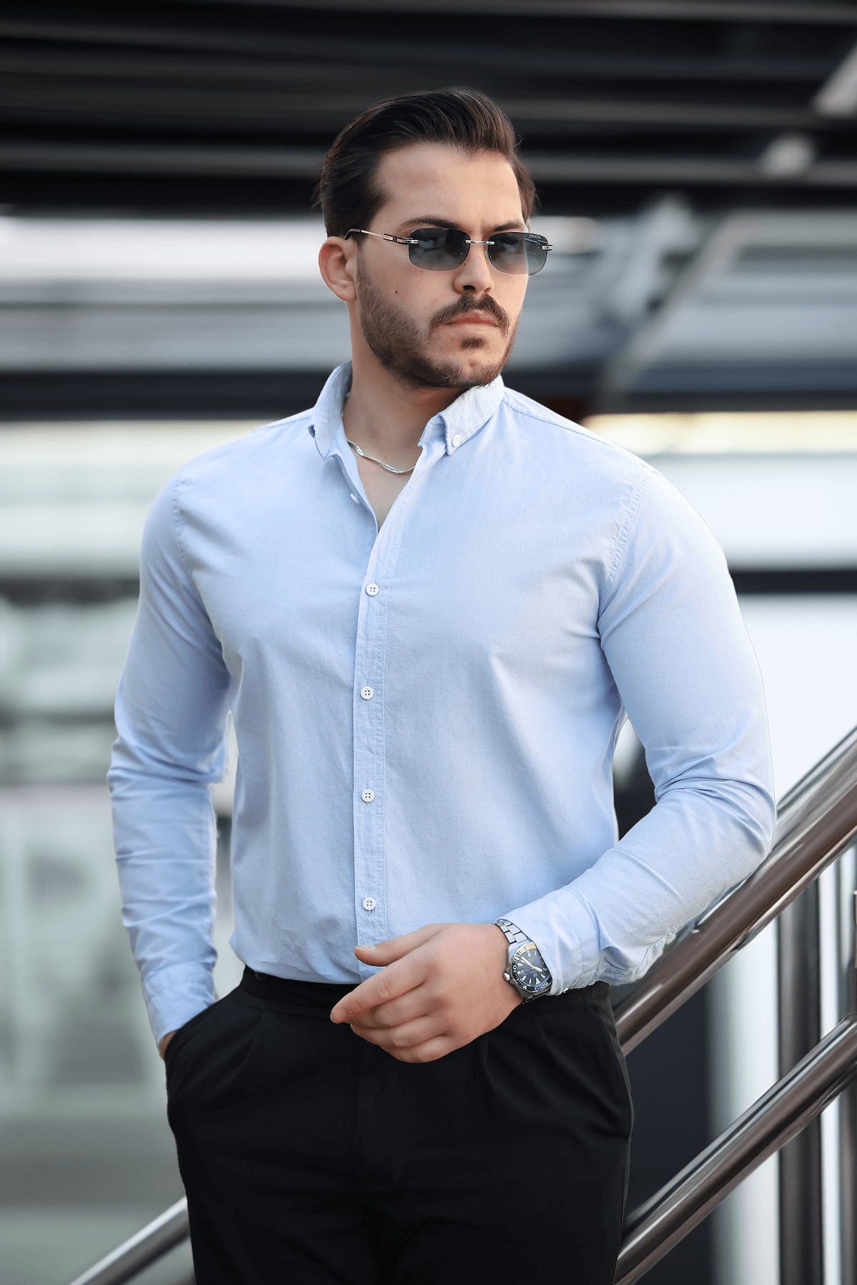 York Keten Erkek Gömlek - SisMavi
