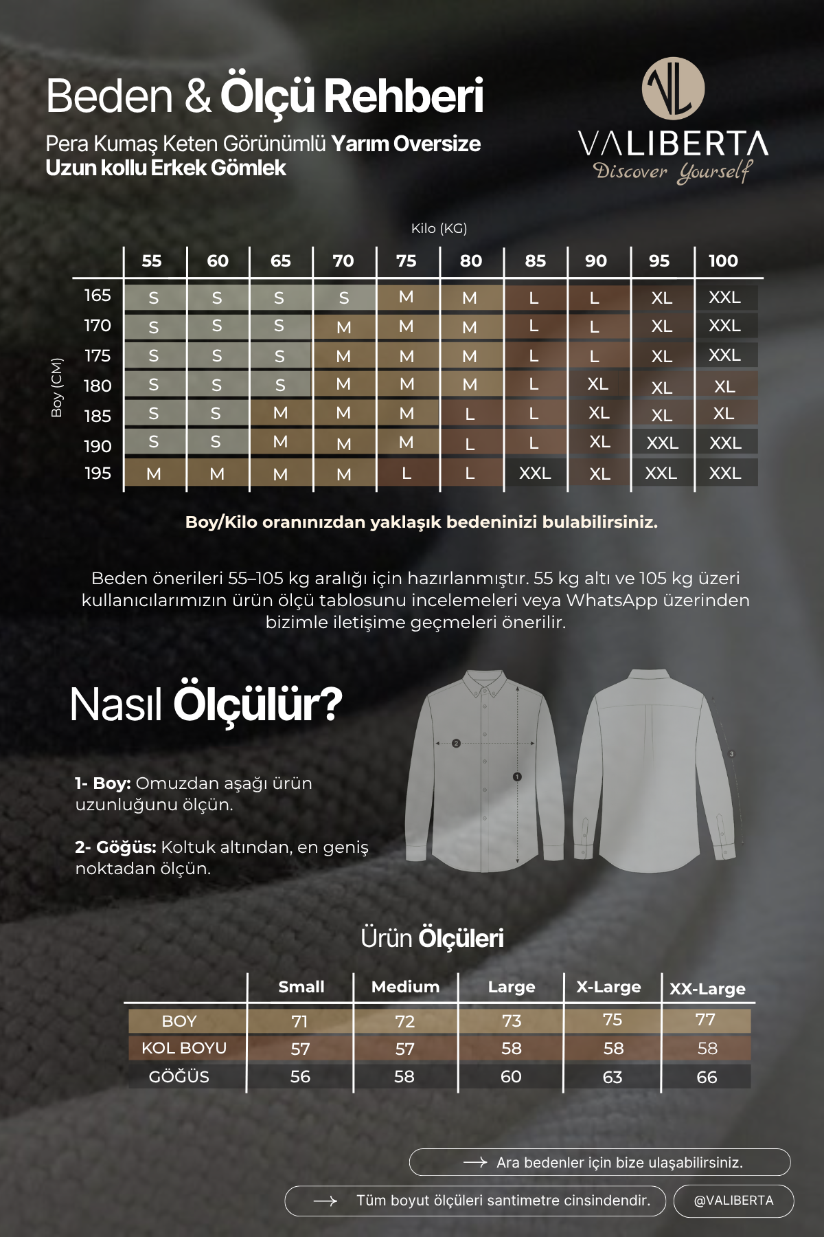 Pera Kumaş Keten Görünümlü Yarım Oversize Uzun kollu Erkek Gömlek - Taş · 5