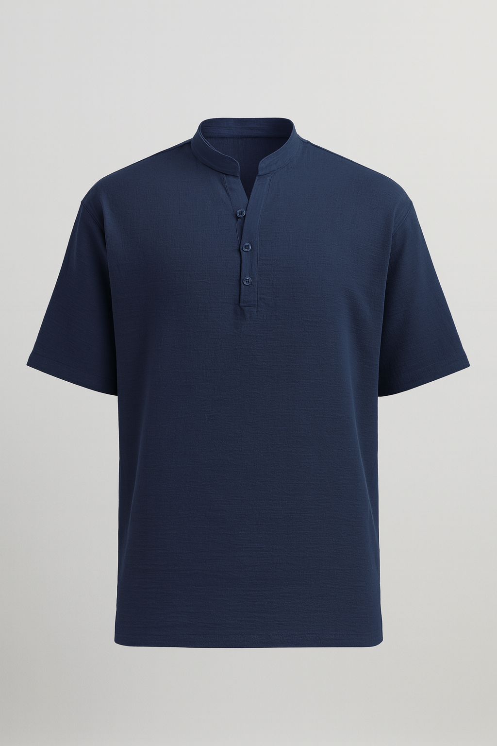 Wes Oversize Yarım Pat Bambu Kısa kol Gömlek - Lacivert · 6