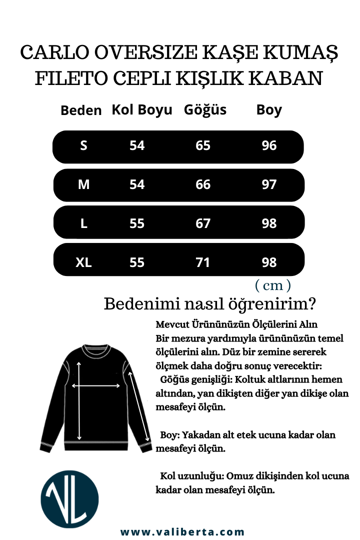 Carlo Oversize Kaşe Kumaş Fileto Cepli Kışlık Erkek Kaban - Füme · 9