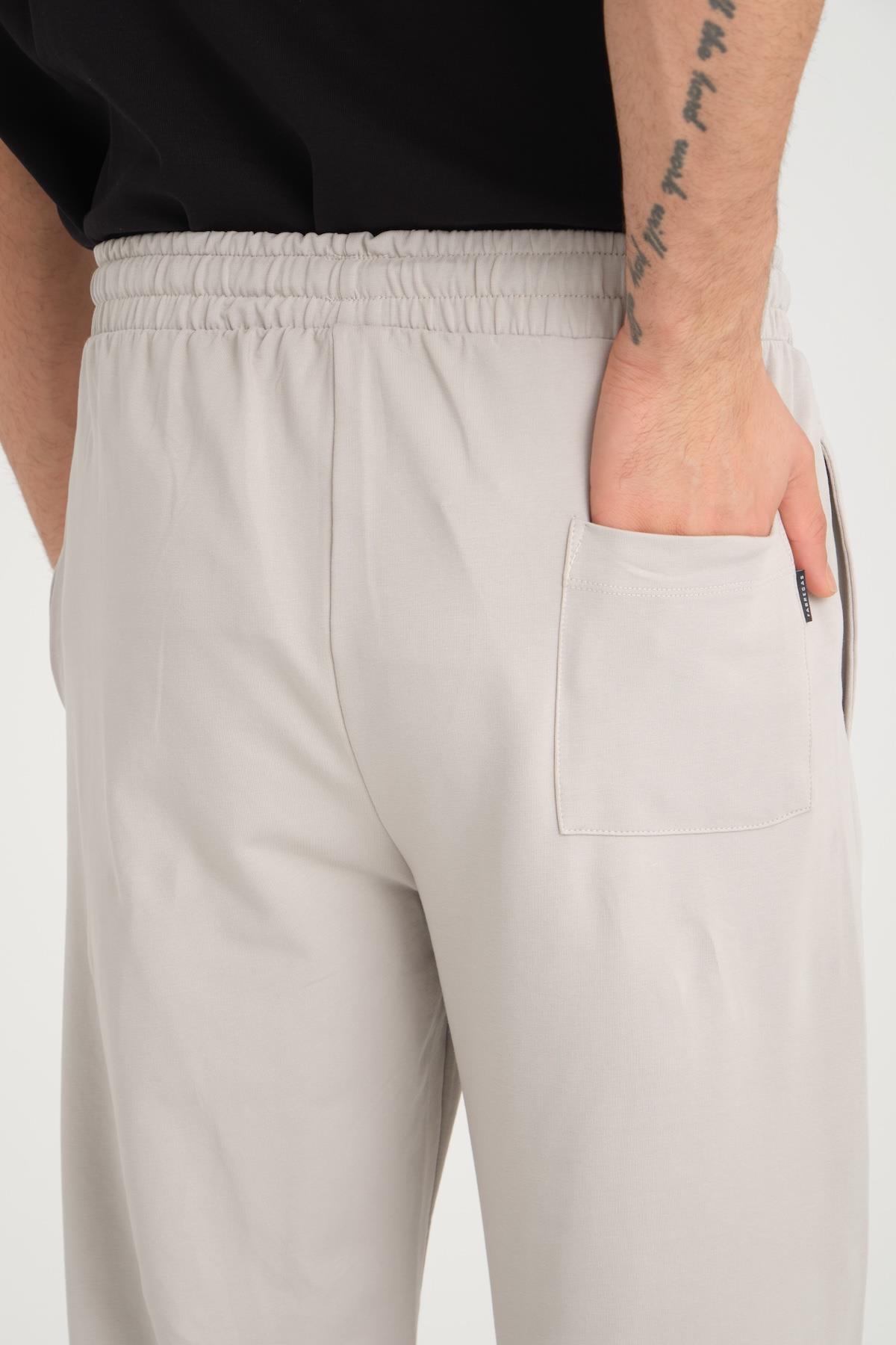 İki İplik Baggy Kalıp Eşofman Altı/Pantolon - Mineral Gri · 8