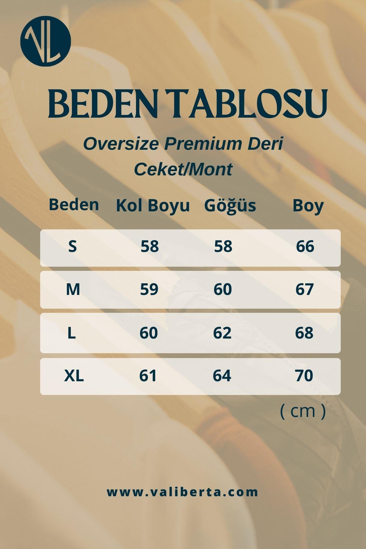 Oversize Premium Deri Ceket/Mont - Taba · 6