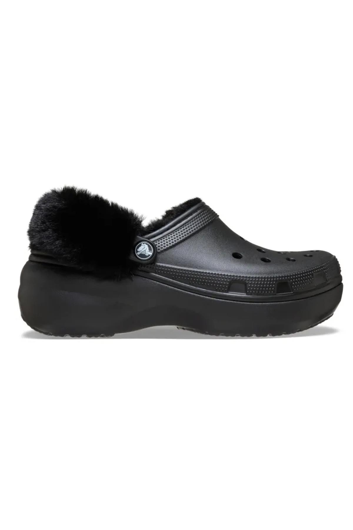 Crocs Classic Platform Fuzz Kadın Sandalet 212854-001