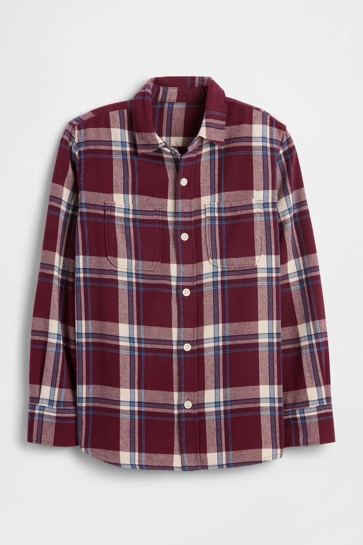 Gap V-Ls Flannel Çocuk Gömlek 796569000