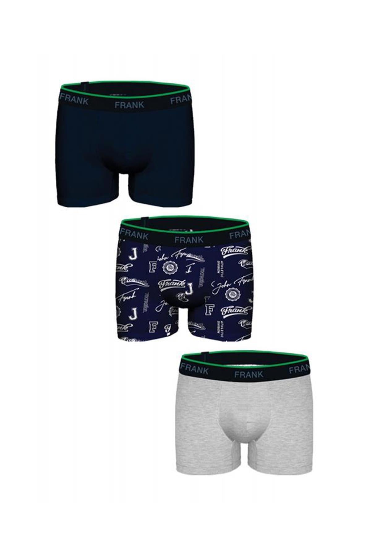 John Frank Üçlü Retrosport Erkek Boxer JF3BRS04