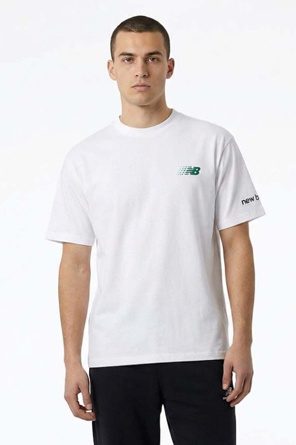 New Balance Lifestyle Erkek Tişört MNT1644-WT