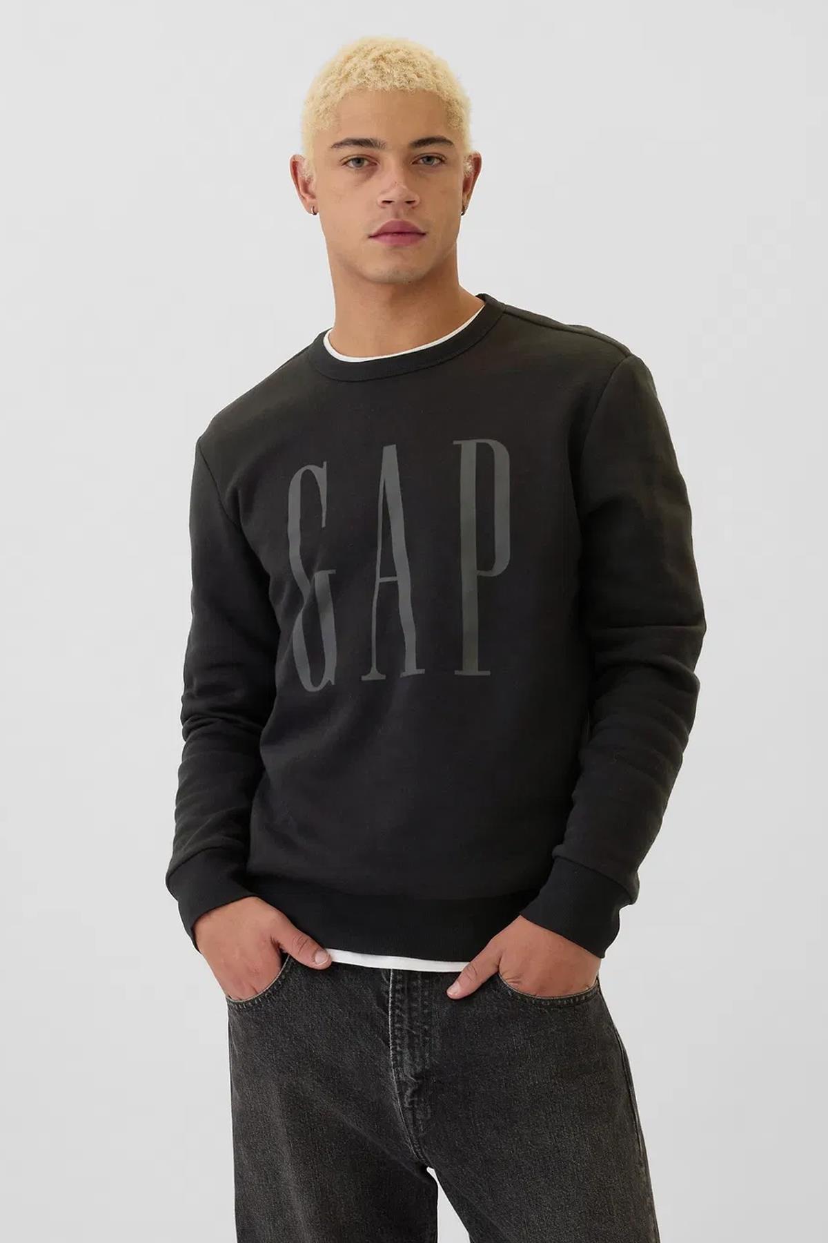 Gap V-Lw Db Fleece Erkek Sweatshirt 542214002