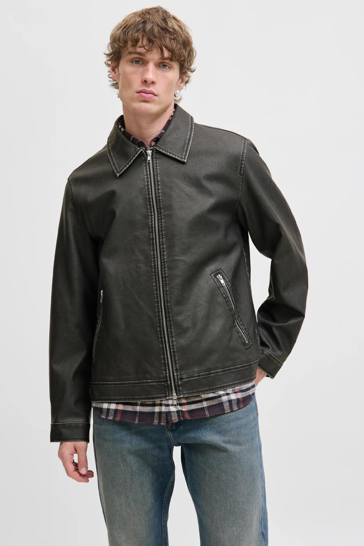 Jack & Jones Jjecasablanca Erkek Deri Mont 12278839