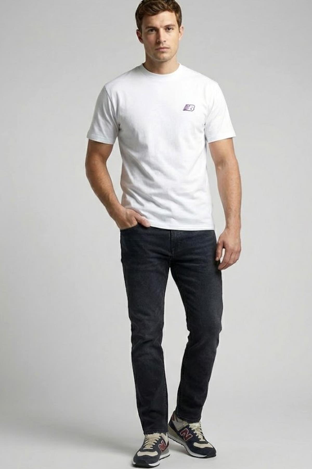 New Balance Lifestyle Erkek Tişört MNT1647-WT