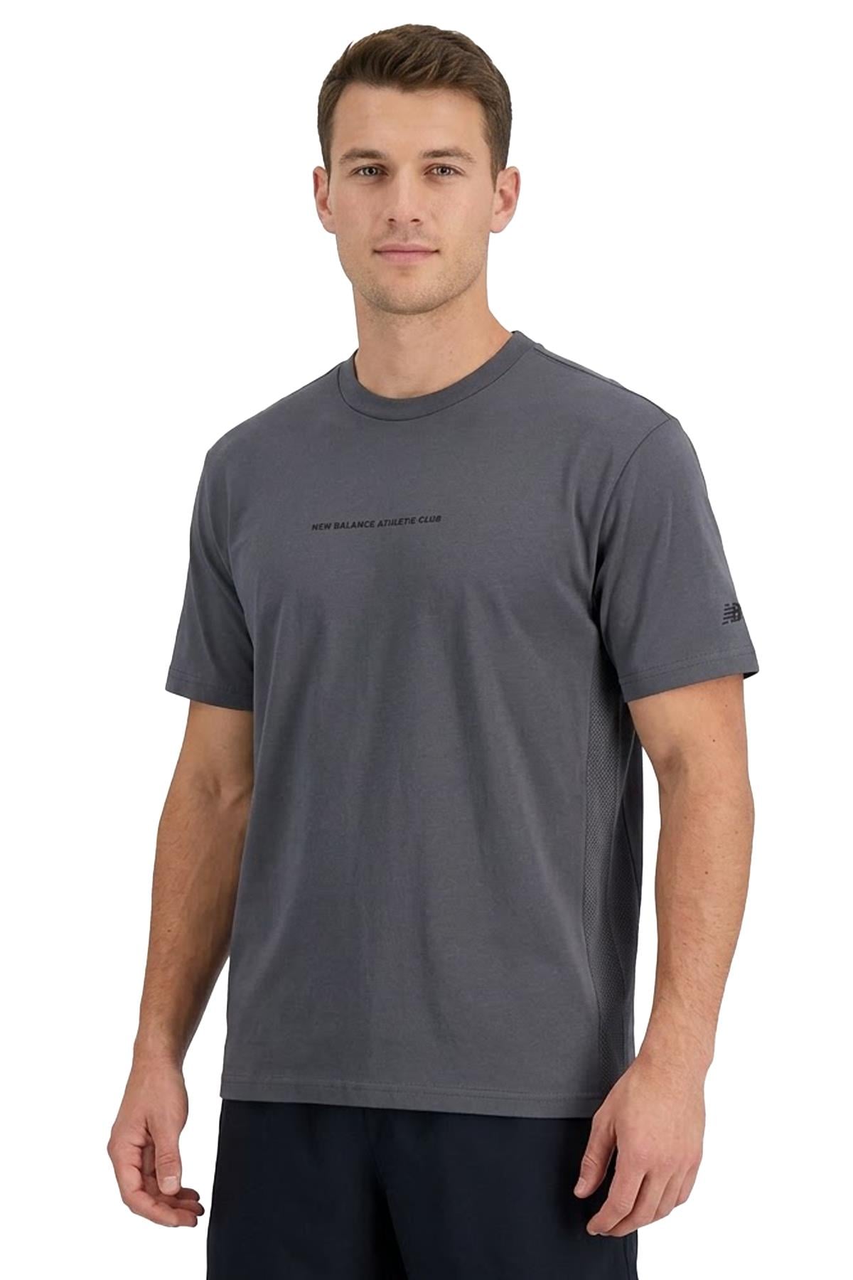 New Balance Lifestyle Erkek Tişört MNT1648-GRY