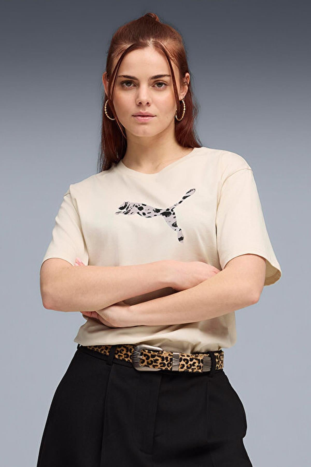 Puma Ess Graphic Animal Kadın Tişört 69182187