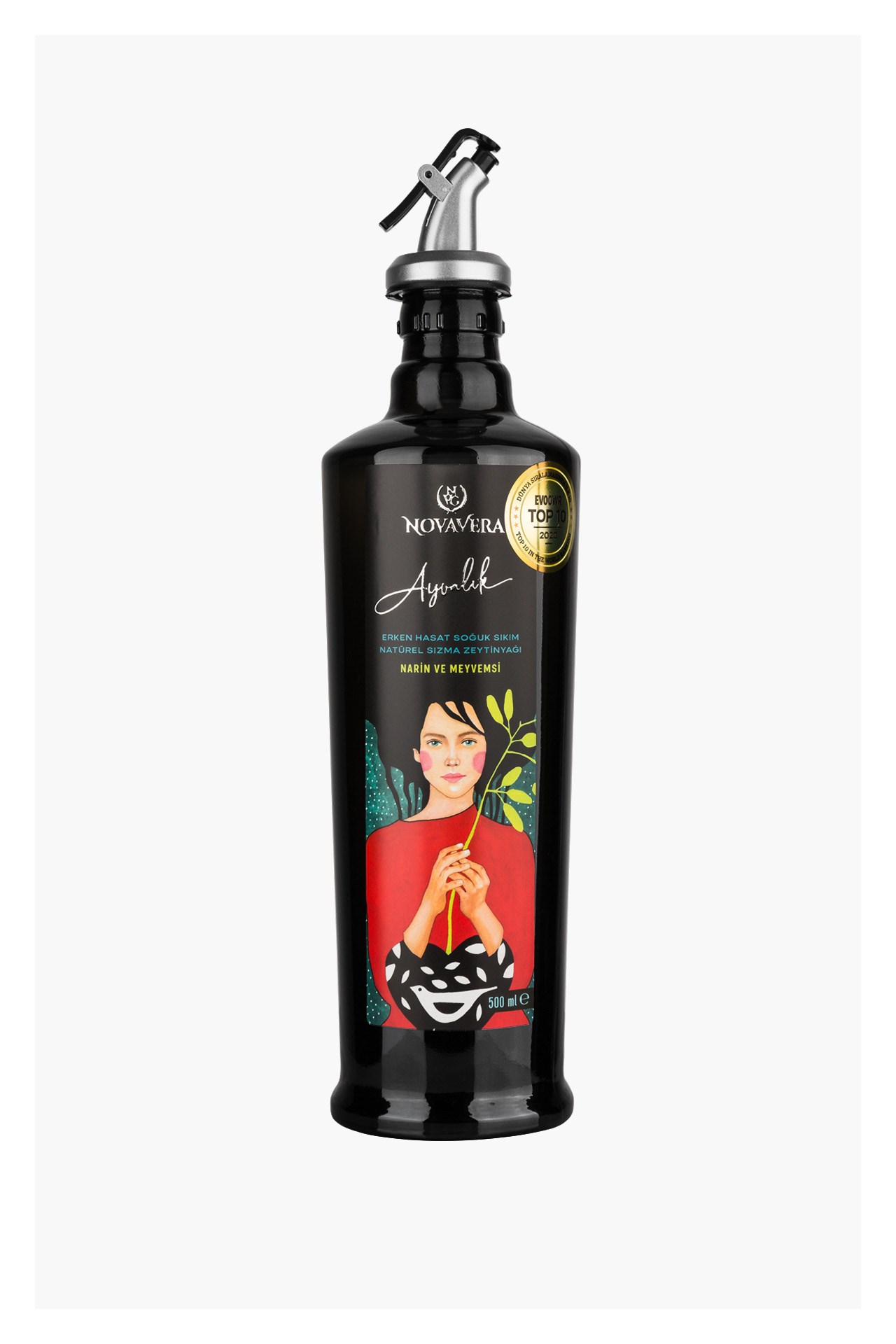 Nova Vera 500 ml Boş Şişe + Yağdanlık Tıpası