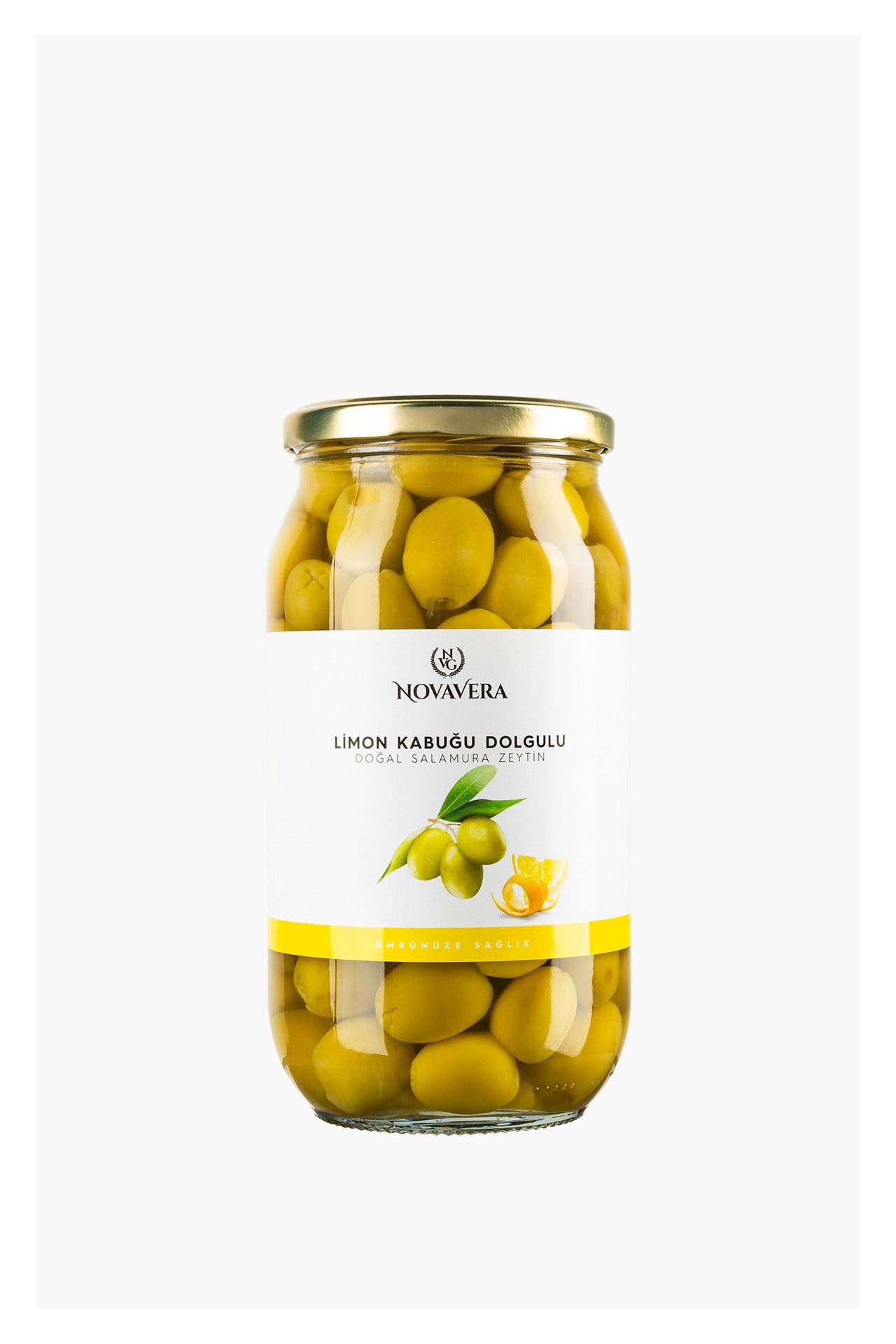 Yeşil Zeytin Limon Kabuğu Dolgulu 1 LT