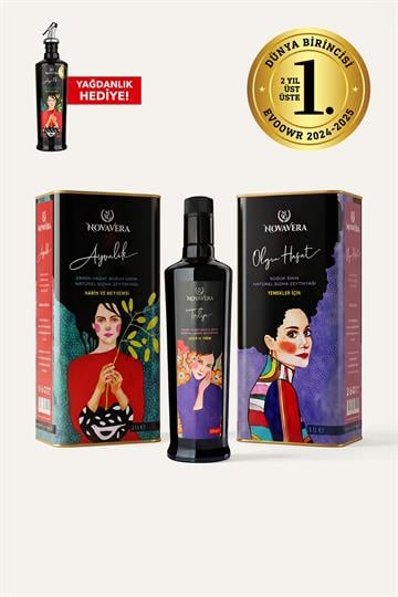 Ayvalık Erken Hasat 5 lt +Ayvalık Olgun Hasat 5 lt + Trilye Erken Hasat 500 ml