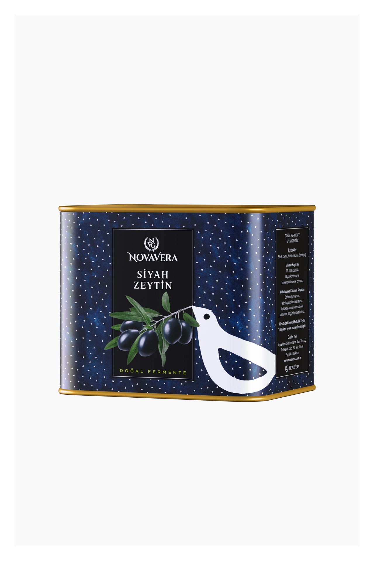 Gemlik Natürel Fermente Siyah Zeytin XL-1 KG