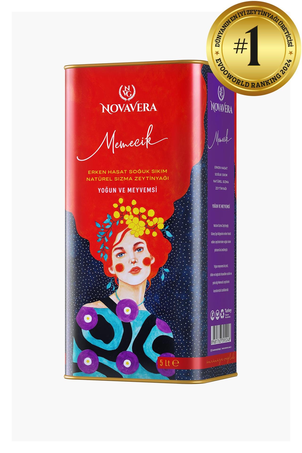 Memecik Erken Hasat Natürel Sızma Zeytinyağı 5 lt | NovaVera