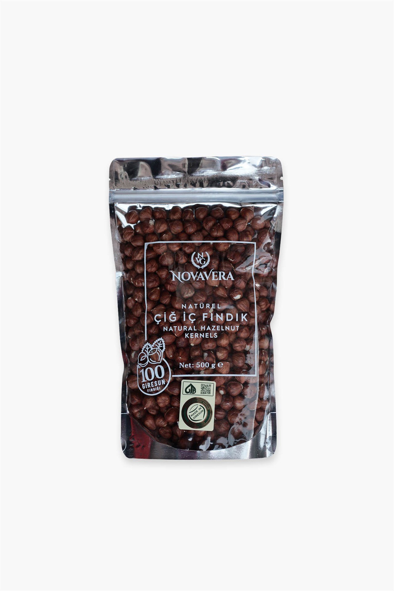 Nova Vera Naturel Çiğ İç Fındık 500gr