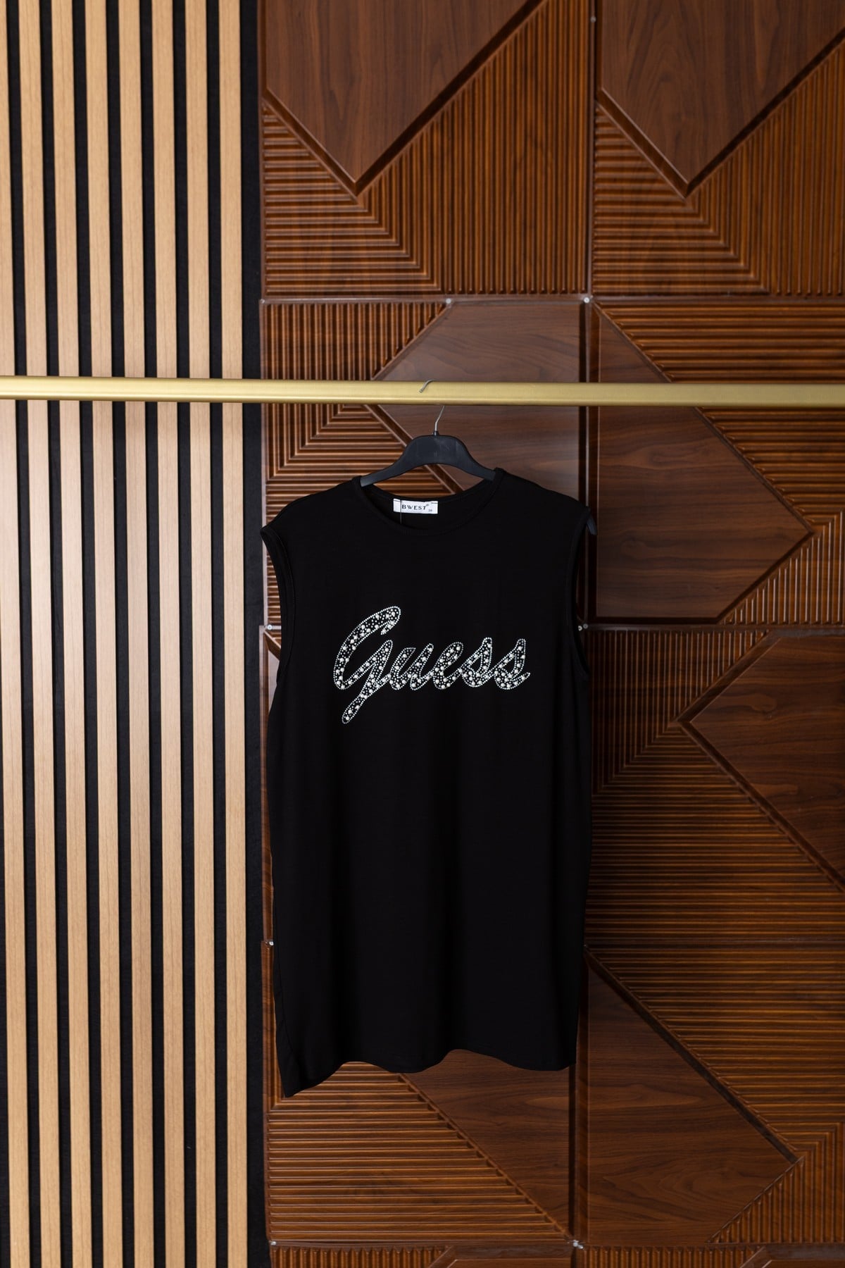 GUESS SIFIRKOL TUNİK - SİYAH