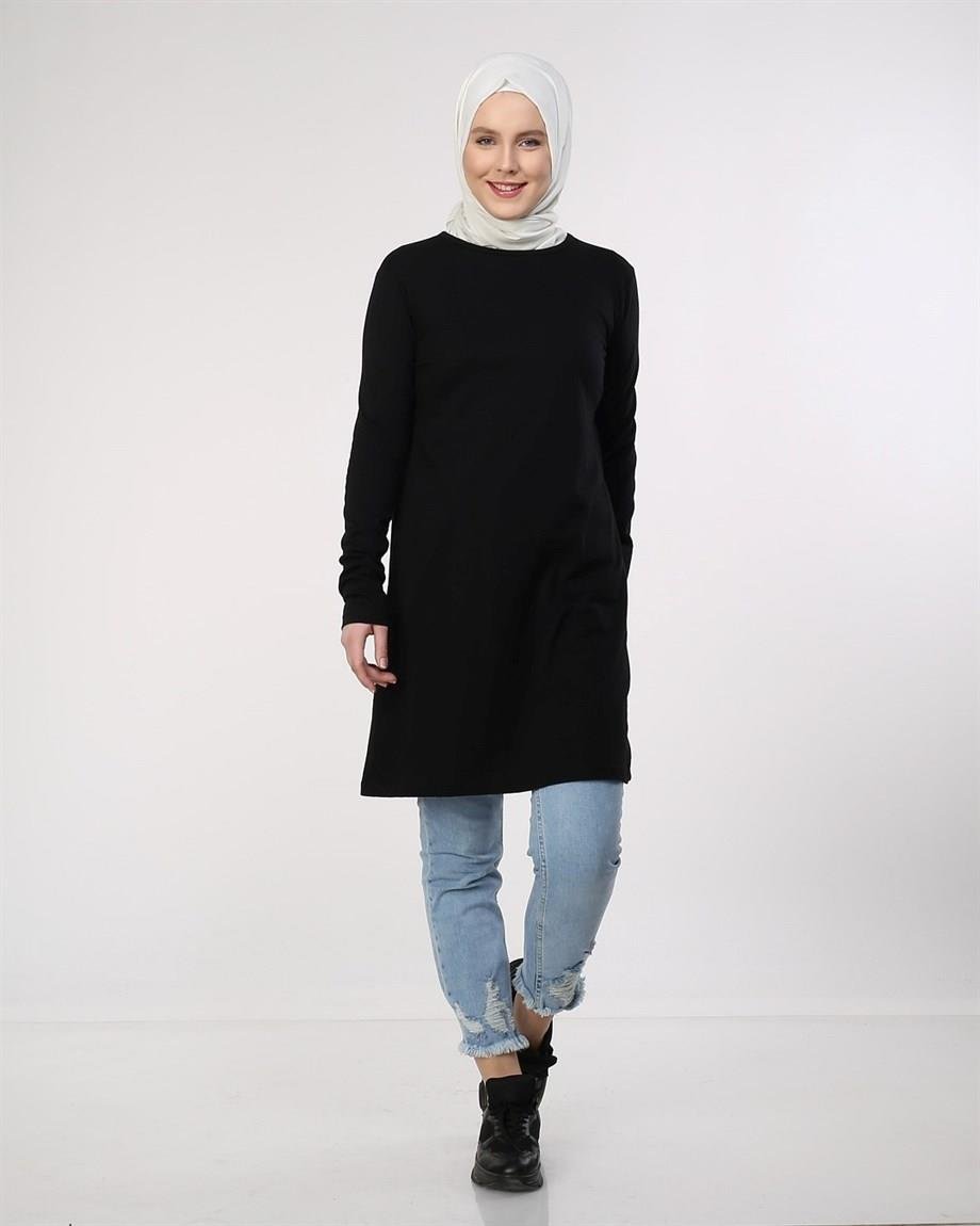 Baskılı Tunik Siyah (6016)