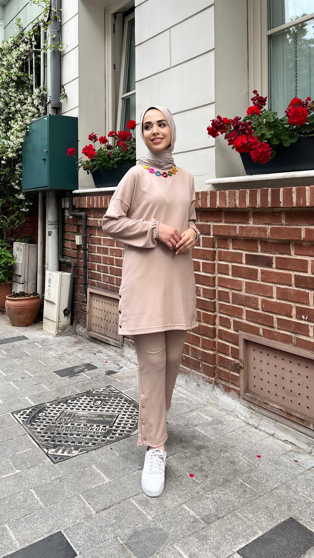Candy İkili Takım Bej