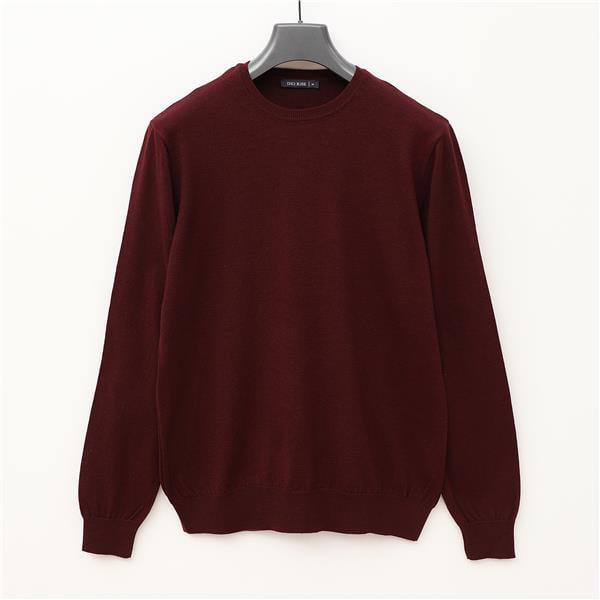 Erkek Uzun Kol İnce Sweatshirt - 180803 - Koyu Bordo