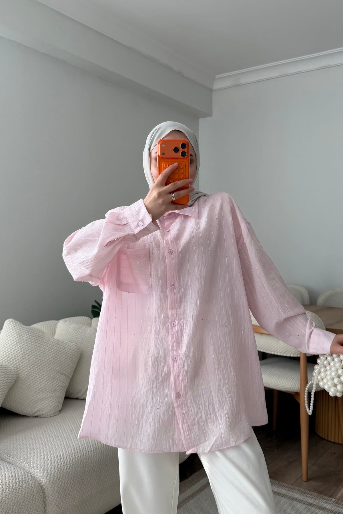 GÖMLEK - PEMBE