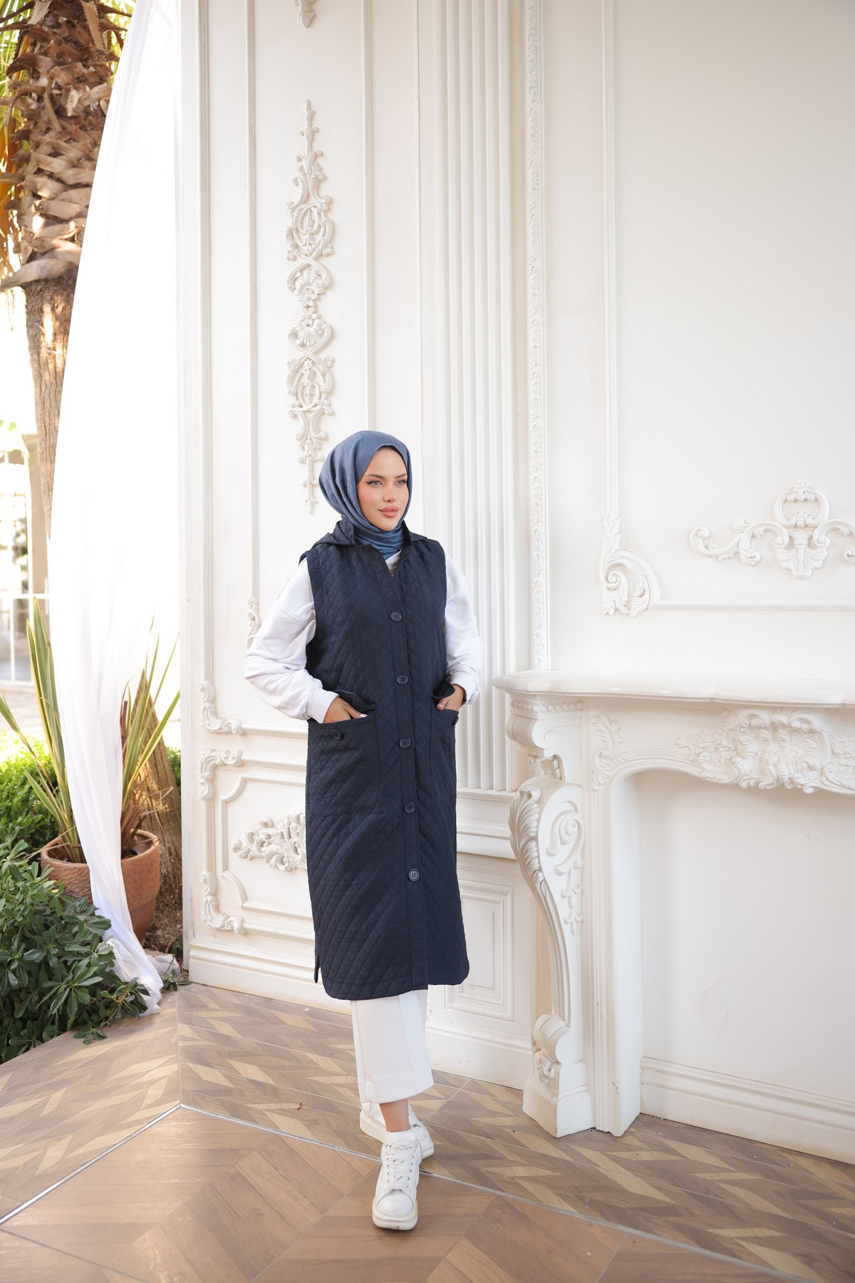KAPİTONE YELEK - LACİVERT