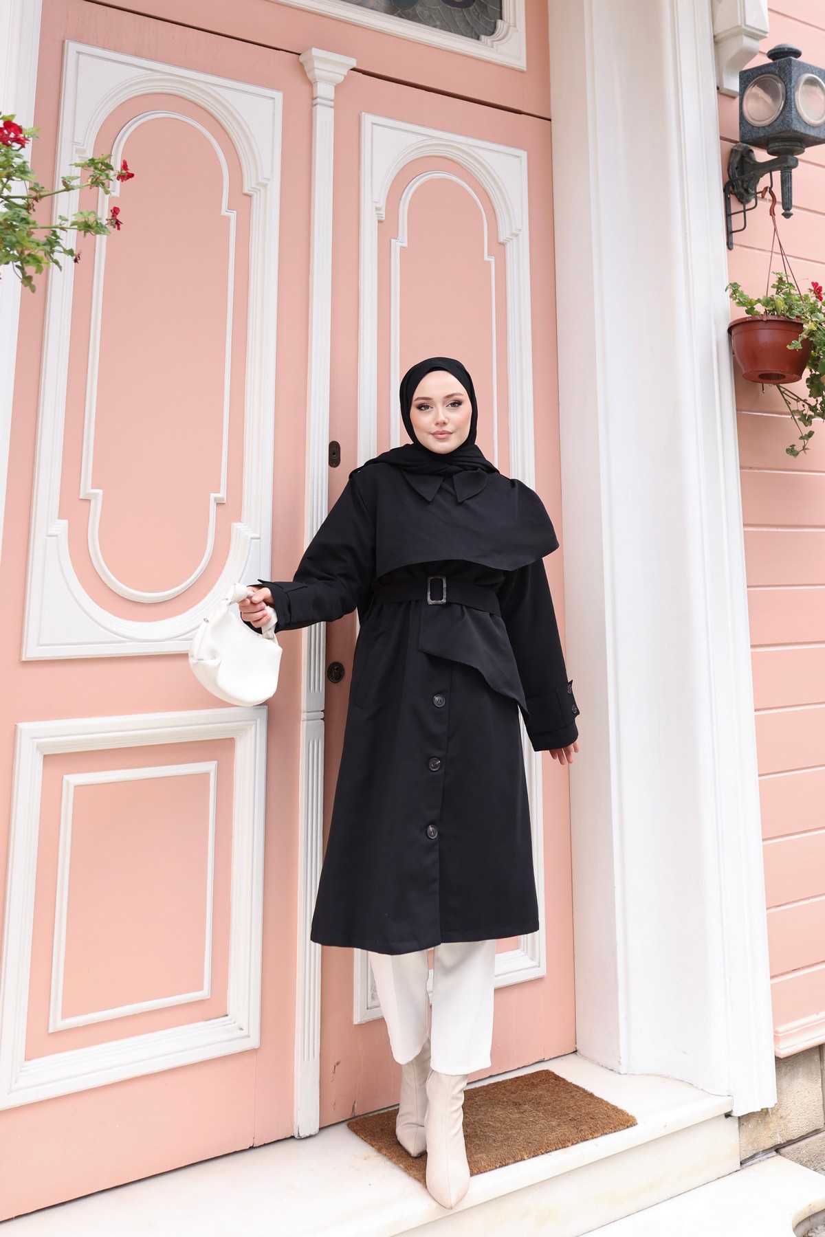 TRENCKOT - SİYAH